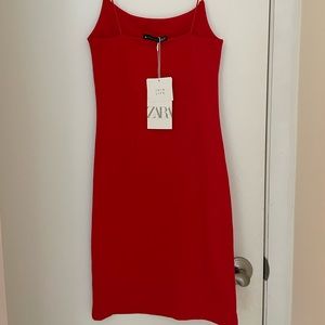 Red zara dress